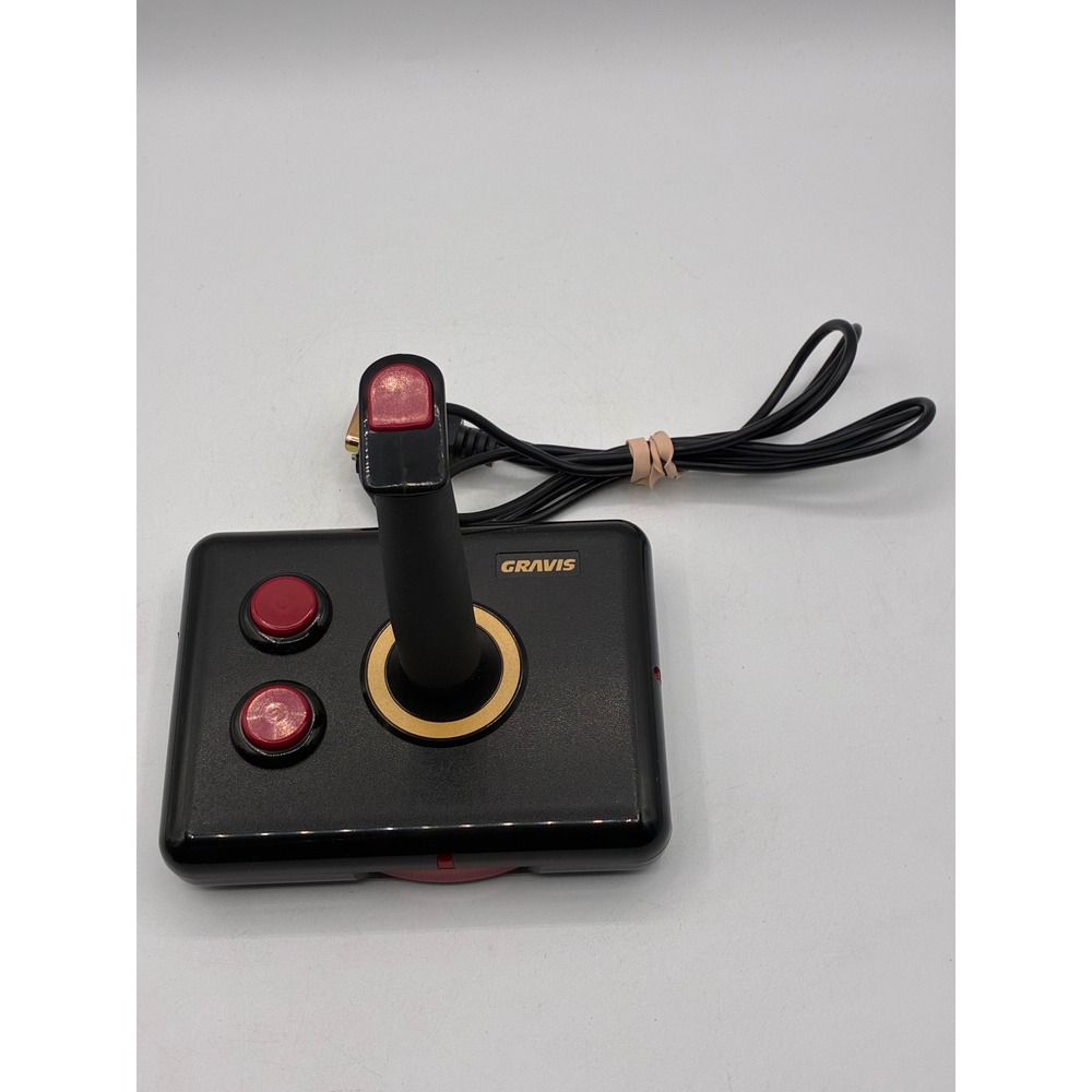 Gravis Analog Joystick Vintage PC Game Port Controller Black Red 15-Pin
